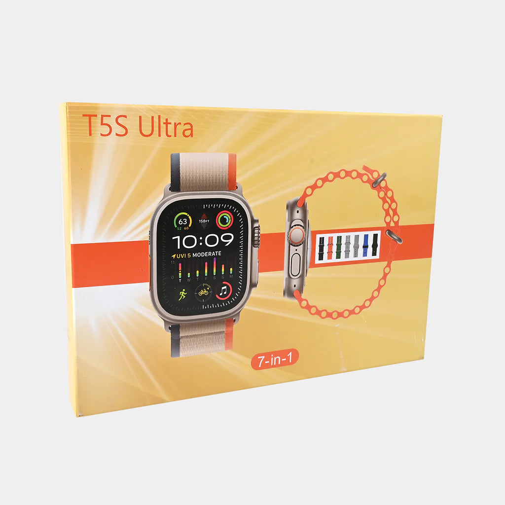 T5S ultra smart watch with 7in1 straps